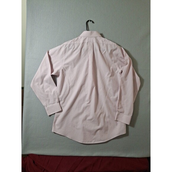 Brooks Brothers Dress Shirt Men 15.5 33 Button Up Pink Stripes Business Slim Fit - Picture 7 of 7